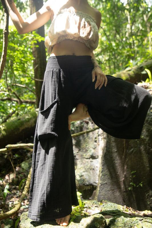 Relaxed Fit Flowing Lounge Pants - www.Shopthatapp.com