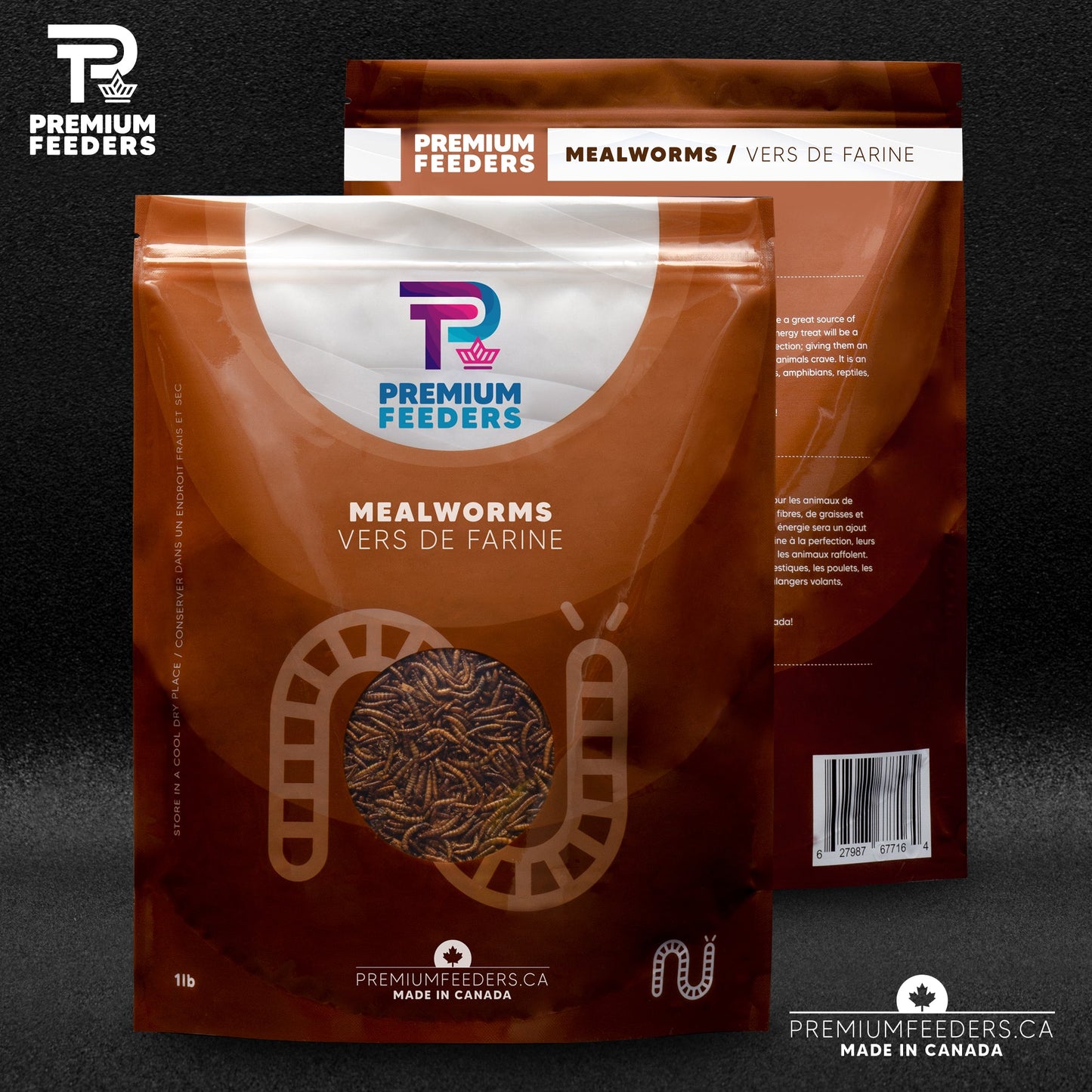 Vers de farine séchés – 1 lb