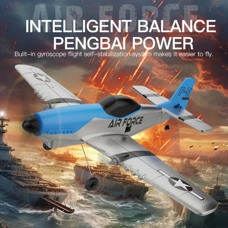 Z63 AIR FORCE 3CH RC-Flugzeug mit Gyro, Doppelmotoren und 2 Batterien für Anfänger