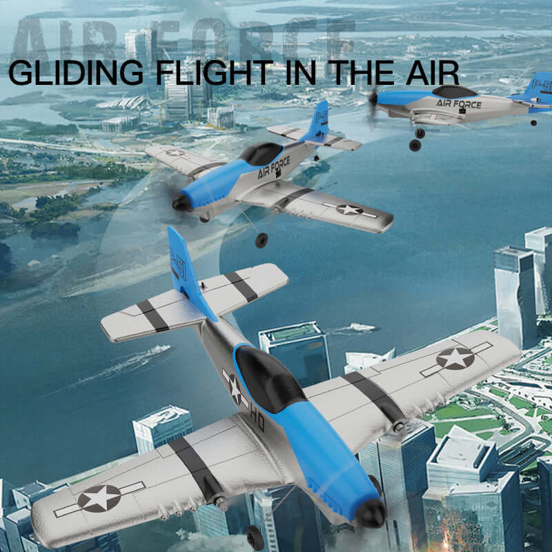 Z63 AIR FORCE 3CH RC-Flugzeug mit Gyro, Doppelmotoren und 2 Batterien für Anfänger