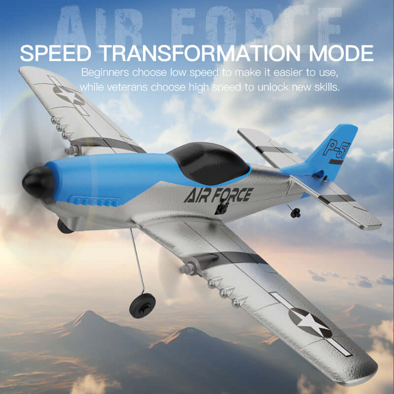 Z63 AIR FORCE 3CH RC-Flugzeug mit Gyro, Doppelmotoren und 2 Batterien für Anfänger