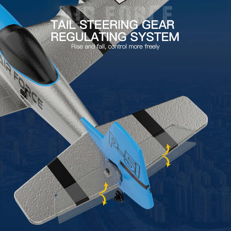 Z63 AIR FORCE 3CH RC-Flugzeug mit Gyro, Doppelmotoren und 2 Batterien für Anfänger