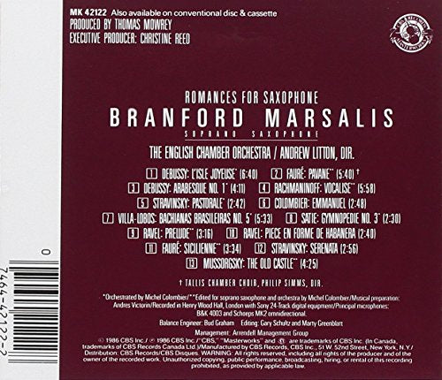 Branford Marsalis / Romances For Saxophone - CD (Used) - www.Shopthatapp.com