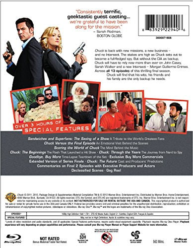 Chuck: The Complete Fifth and Final Season - Blu-Ray (Used)