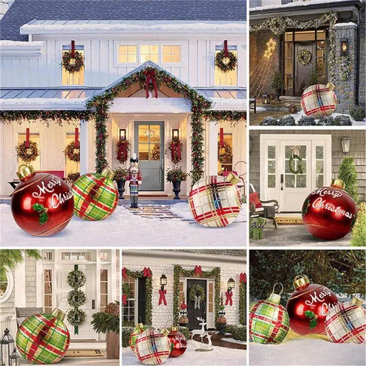 Christmas Ornament Holly Ball Outdoor Tree Decoration Christmas Balls for Yards - www.Shopthatapp.com