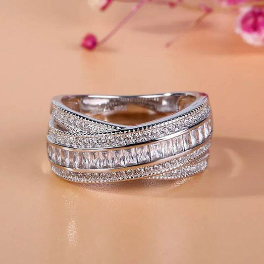 Fashion Temperament copper micro-set ladies ring - www.Shopthatapp.com