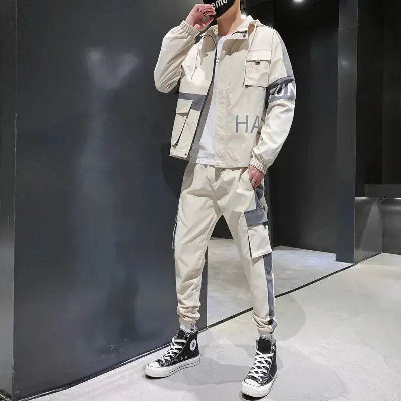 Autumn Casual Sportswear 2pcs suit Workwear Tracksuit Outfit for men - www.Shopthatapp.com