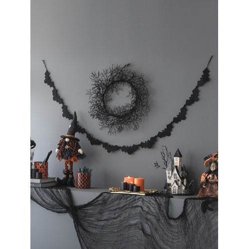 8.3x5x24 Fabric Standing Gnome W Orange Banner Spring Body, For Halloween Decor - www.Shopthatapp.com