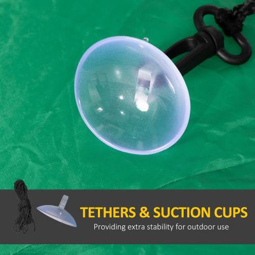 Outsunny 4ft Inflatable Halloween Decoration, Lighted Window Sticker Ghost In Hat, Blow Up Outdoor LED Yard Display, Waterproof - www.Shopthatapp.com