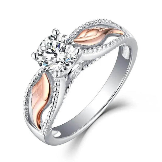 Fashion Electroplated Angel Wings Gold Crystal Women Ring - www.Shopthatapp.com