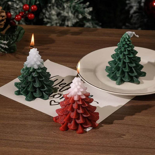 Christmas Tree Silicone Molds For DIY Christmas Creative Atmosphere Decoration Handmade Fragrant Candles - www.Shopthatapp.com