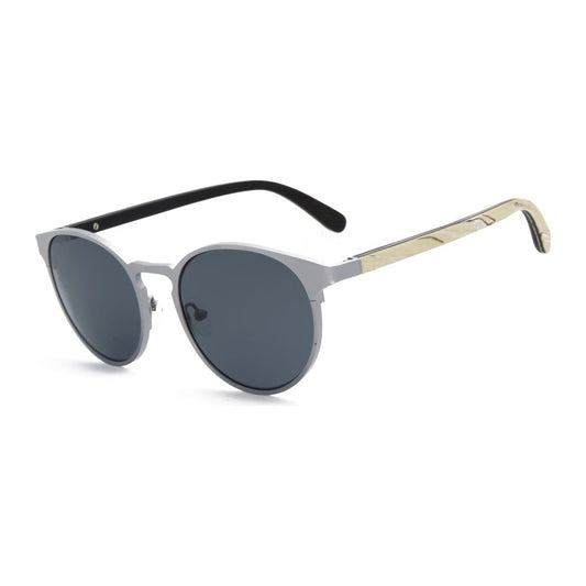 Perfect Storm - Titanium & Wood Sunglasses - www.Shopthatapp.com