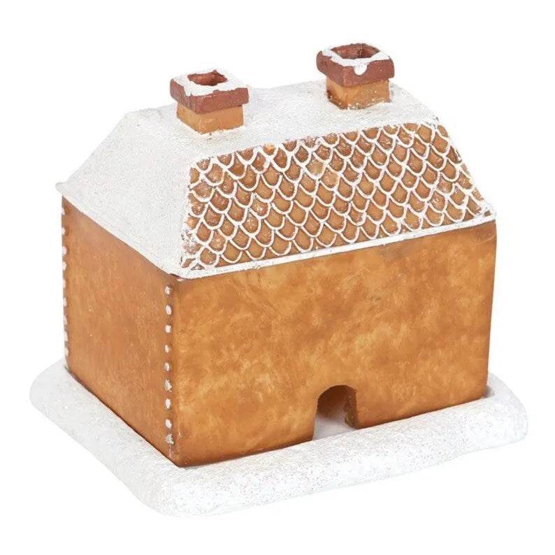 Christmas Snow Top Resin Ginger Cake Cottage Incense Burner - www.Shopthatapp.com