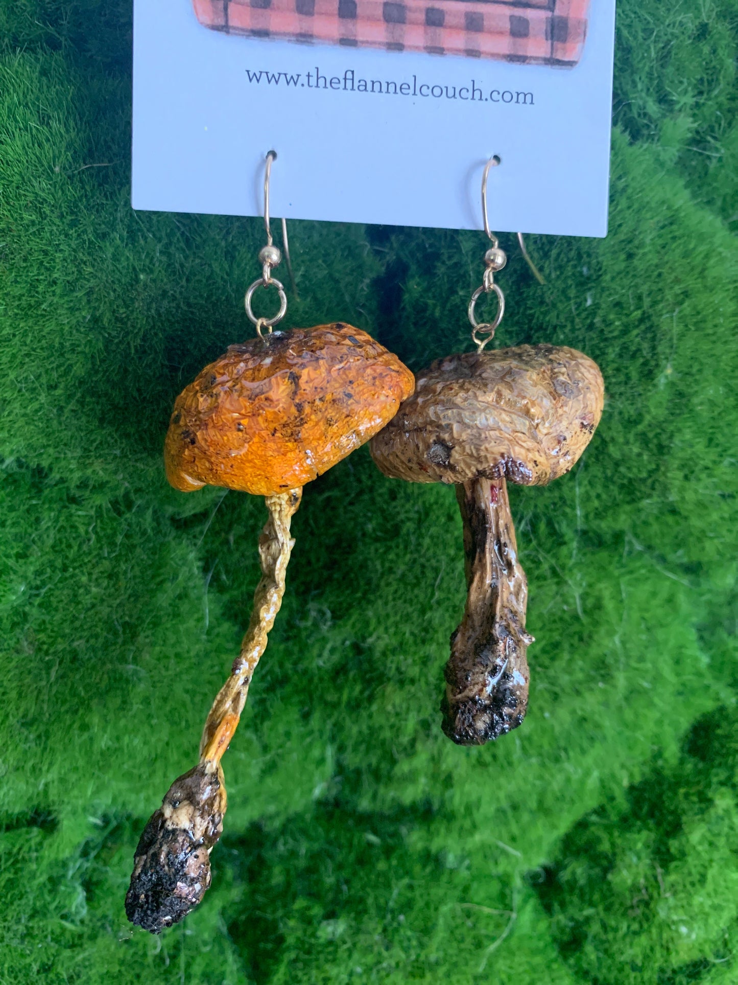 Boucles d'oreilles champignons sauvages de l'Ontario