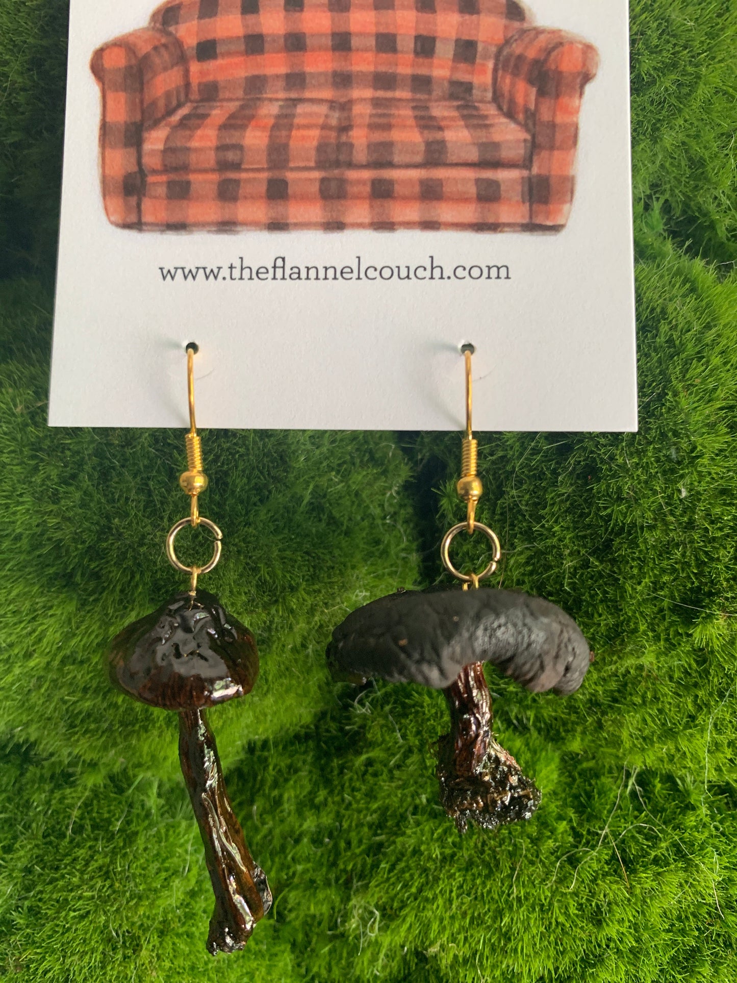 Boucles d'oreilles champignons sauvages de l'Ontario