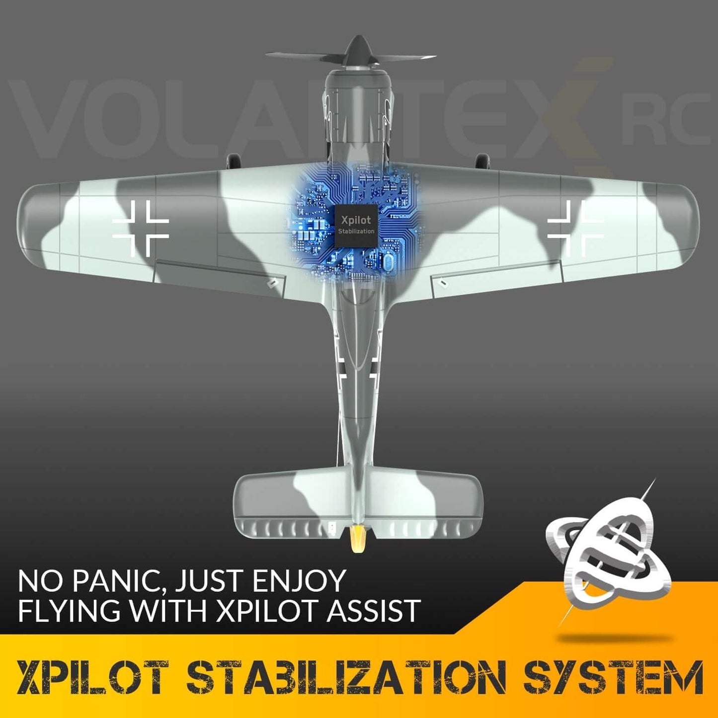 Volantex RC 2.4GHz German Warplane with Gyro Stabilization & One-Key Aerobatics - www.Shopthatapp.com