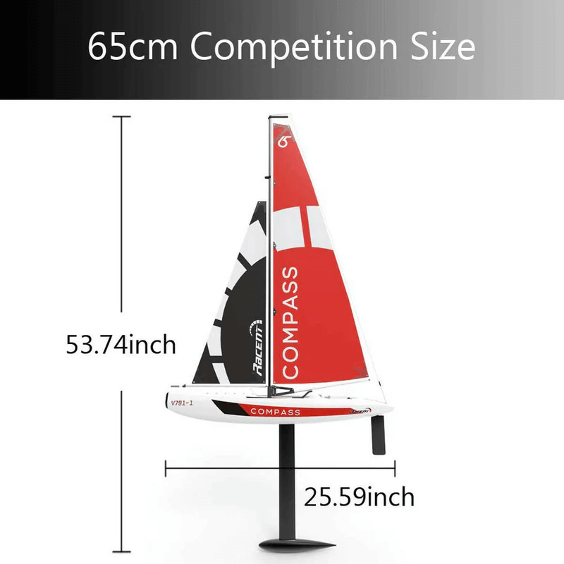 VolantexRC Compass 650mm RC Sailboat - Competition Ready, Durable, Easy Assembly - www.Shopthatapp.com