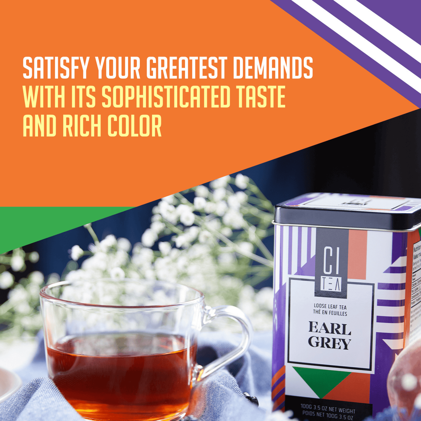 Earl Grey Black Tea Pyramid Tea Bags - www.Shopthatapp.com