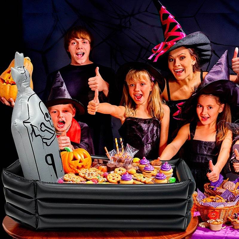 Halloween Inflatable Skull Tombstone Ice Bar - www.Shopthatapp.com