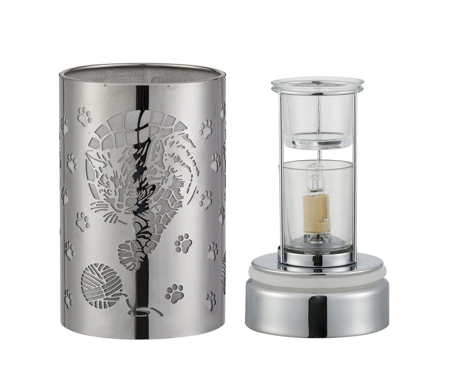 7" Touch lamp/Oil burner/Wax warmer - SilverCat - www.Shopthatapp.com