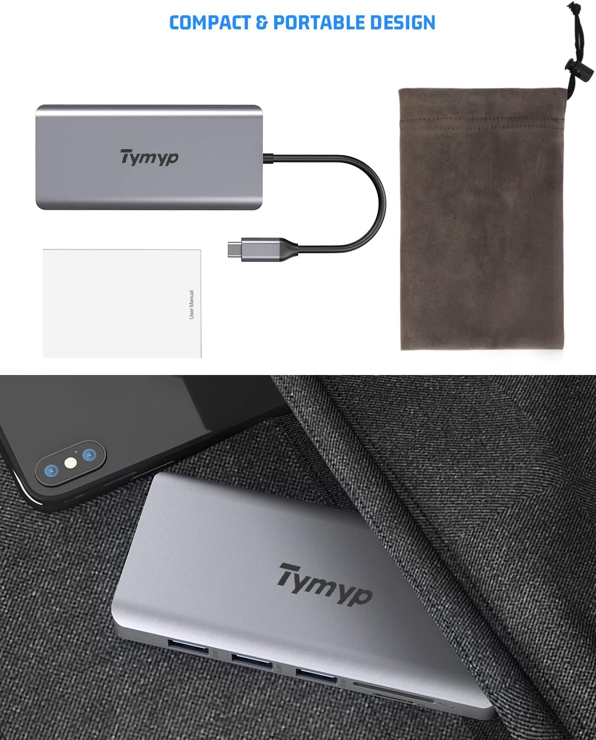 Station d'accueil 12 en 1 USB C Hub Triple écran pour ordinateur portable avec HDMI USB VGA