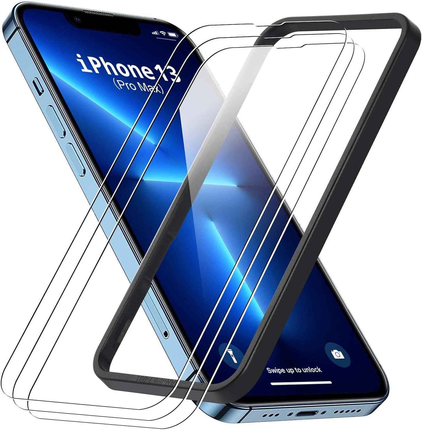 Screen protector for iPhone 14 Plus & iPhone 13/15 Pro Max Tempered Glass 3 pack - www.Shopthatapp.com