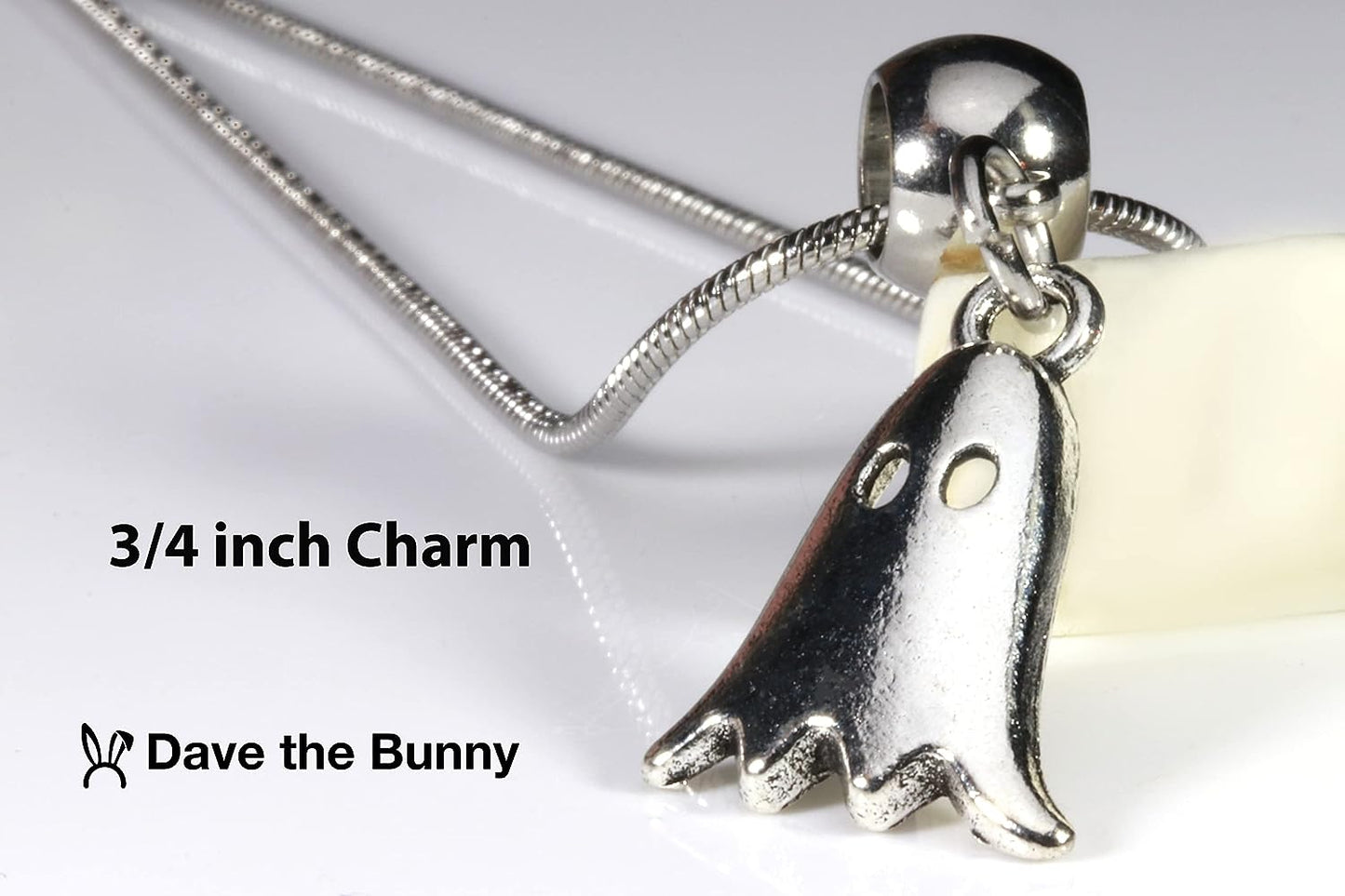 Collier fantôme - Bijoux gothiques pour hommes et femmes - Cadeau pour meilleur ami - Pendentif spirituel - Accessoire de chaîne tendance 100 % acier inoxydable - Un joli pendentif fantôme ou un bijou fantôme avec de jolies breloques fantômes