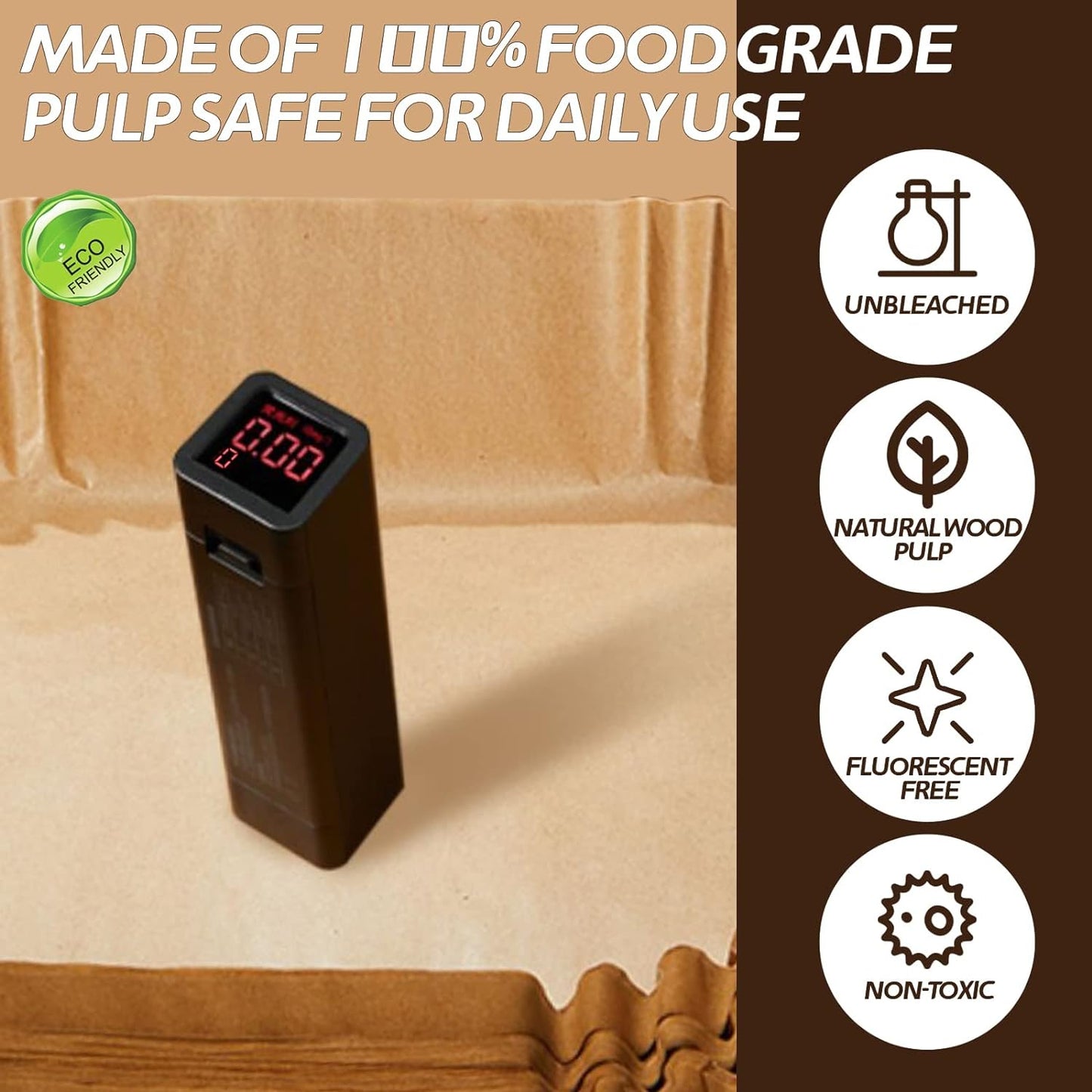 Air Fryer Disposable Paper Liners 100Pcs Greaseproof Food Grade 16cm 6.3 Inches - www.Shopthatapp.com