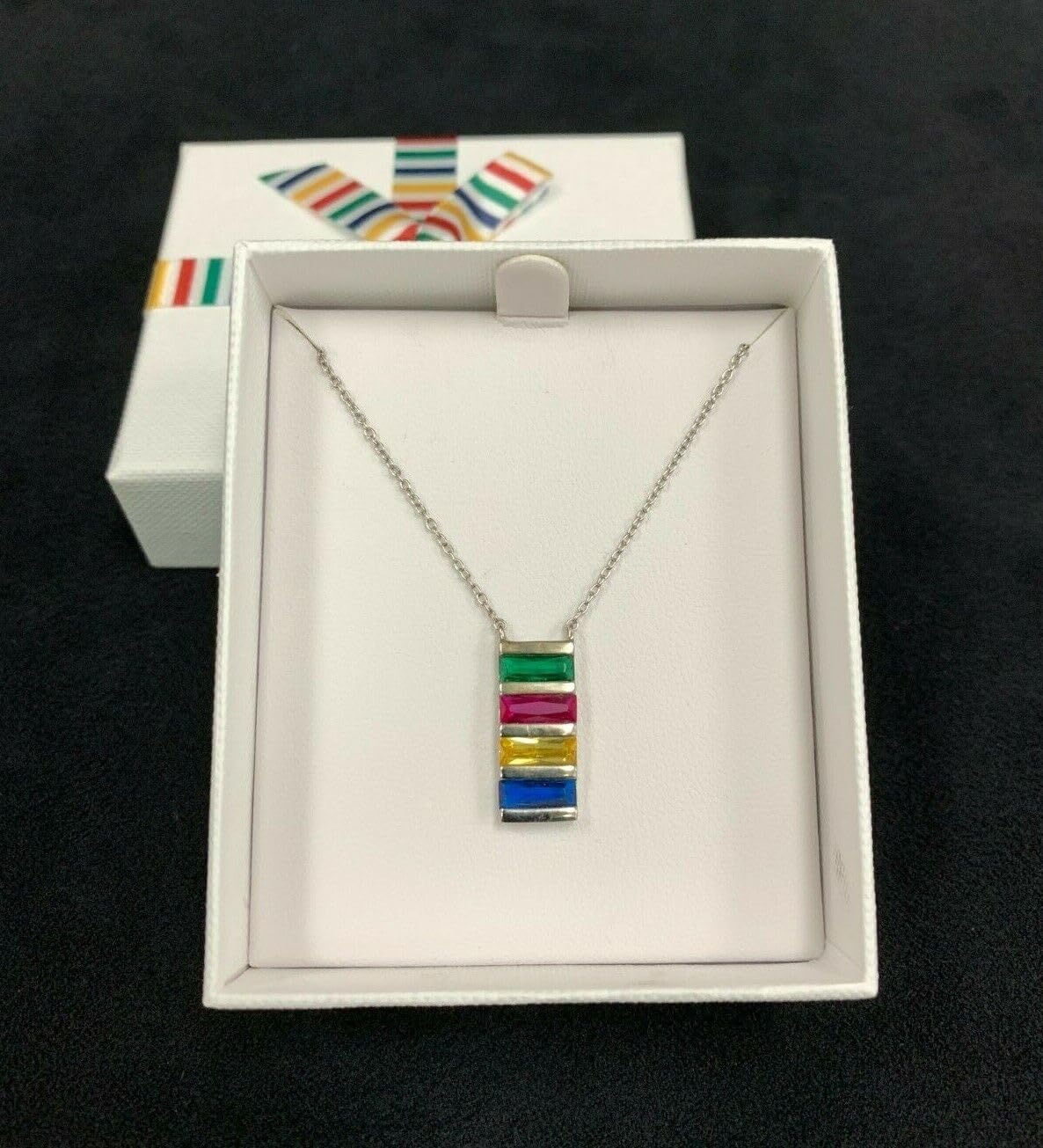 HBC 925 Sterling Silver Crystal Pendant Necklace - www.Shopthatapp.com