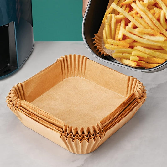 Air Fryer Disposable Paper Liners 100Pcs Greaseproof Food Grade 16cm 6.3 Inches - www.Shopthatapp.com