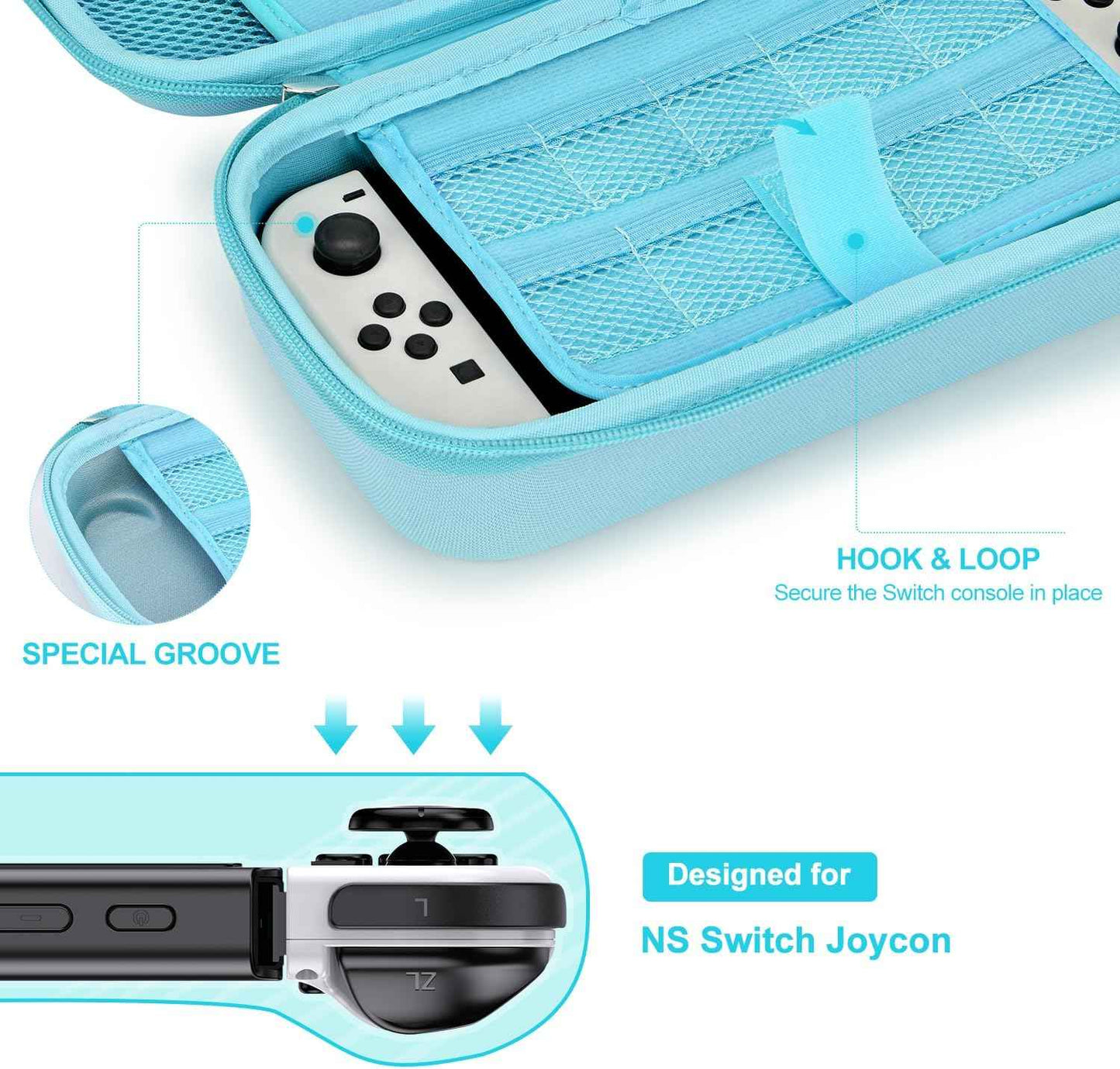 Étui de transport Nintendo Switch OLED 19 en 1 avec de nombreux extras !