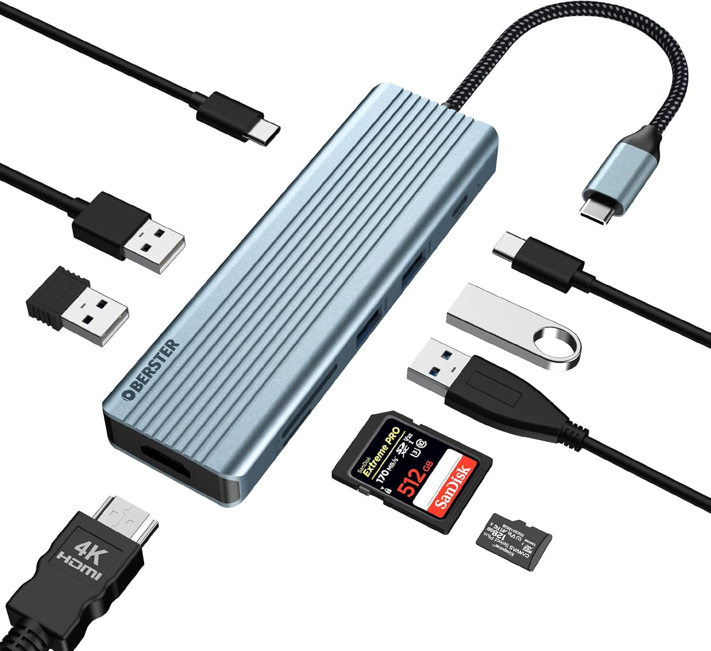 9 in 1 USB Docking Station HDMI Docking Station 4K@30Hz HDMI SD/MicroSD & More - www.Shopthatapp.com
