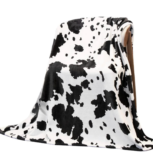 Cow Print Blanket Flannel Blanket - www.Shopthatapp.com