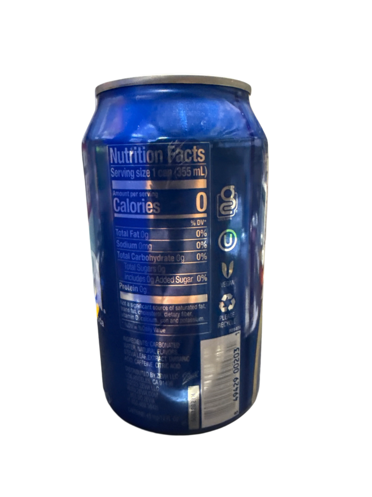 Zevia Zero Sugar Vanilla Cola Flavoured Soda 355ML - Canadian Edition - www.Shopthatapp.com