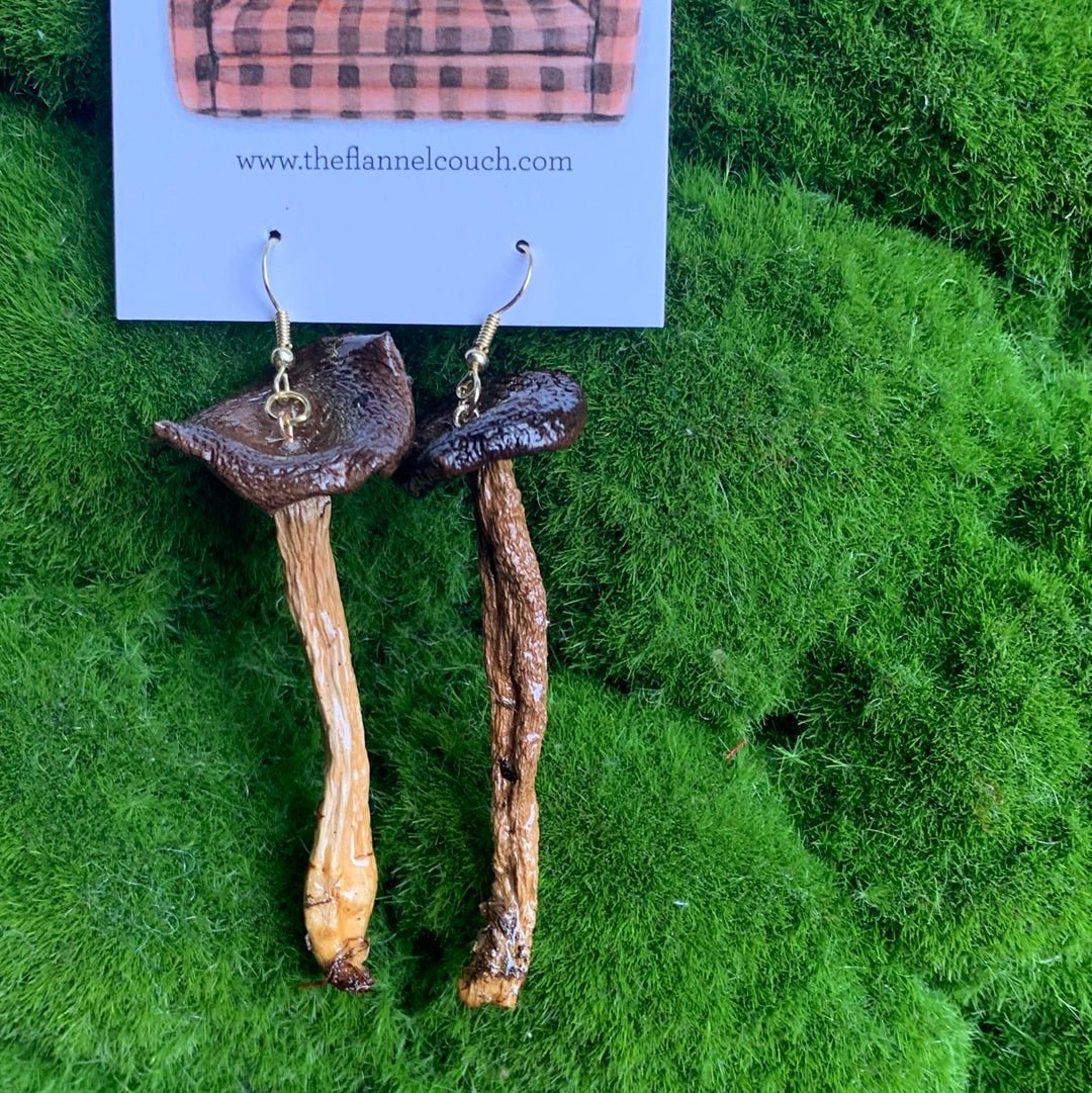 Boucles d'oreilles champignons sauvages de l'Ontario