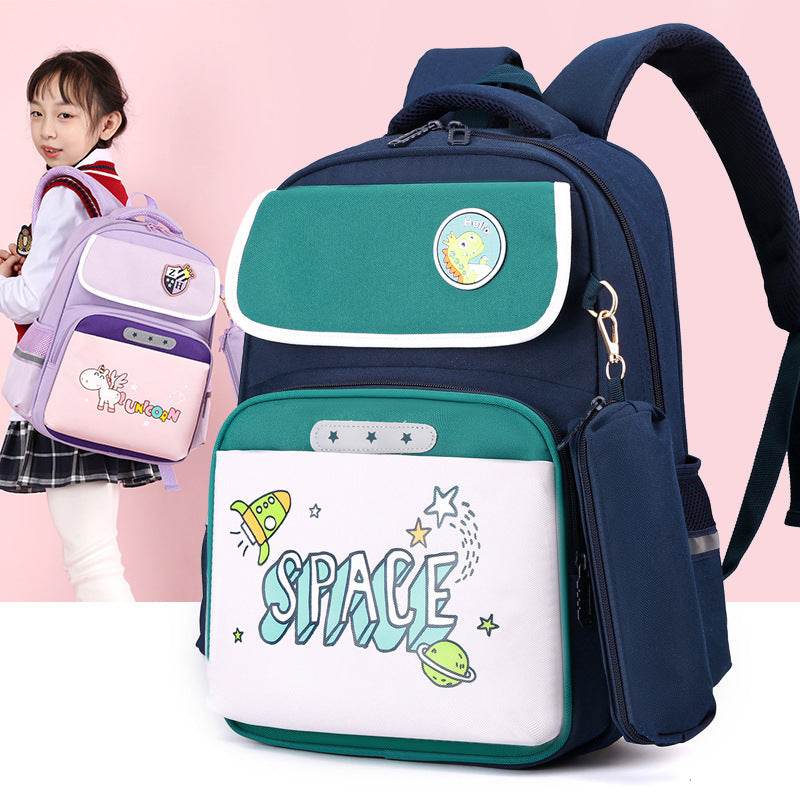 Primary School Large Capacity Spine Supportive Canvas Backpack for school - www.Shopthatapp.com