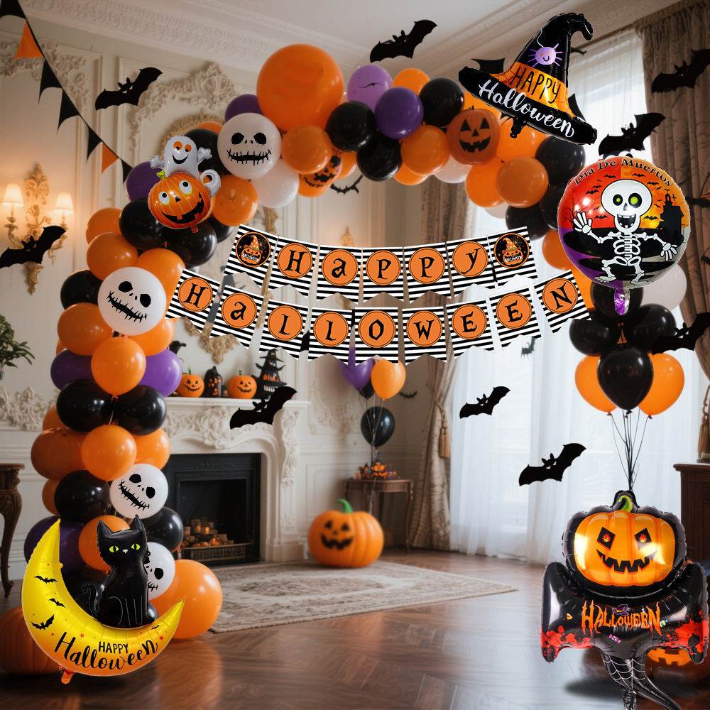 Halloween Hanging Flag Balloon Set Party Decoration Supplies - www.Shopthatapp.com