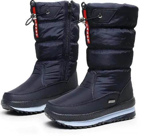 Winter boots New Plus Velvet Thick Cotton Shoes Thermal Middle Tube Waterproof Non-slip Boots - www.Shopthatapp.com
