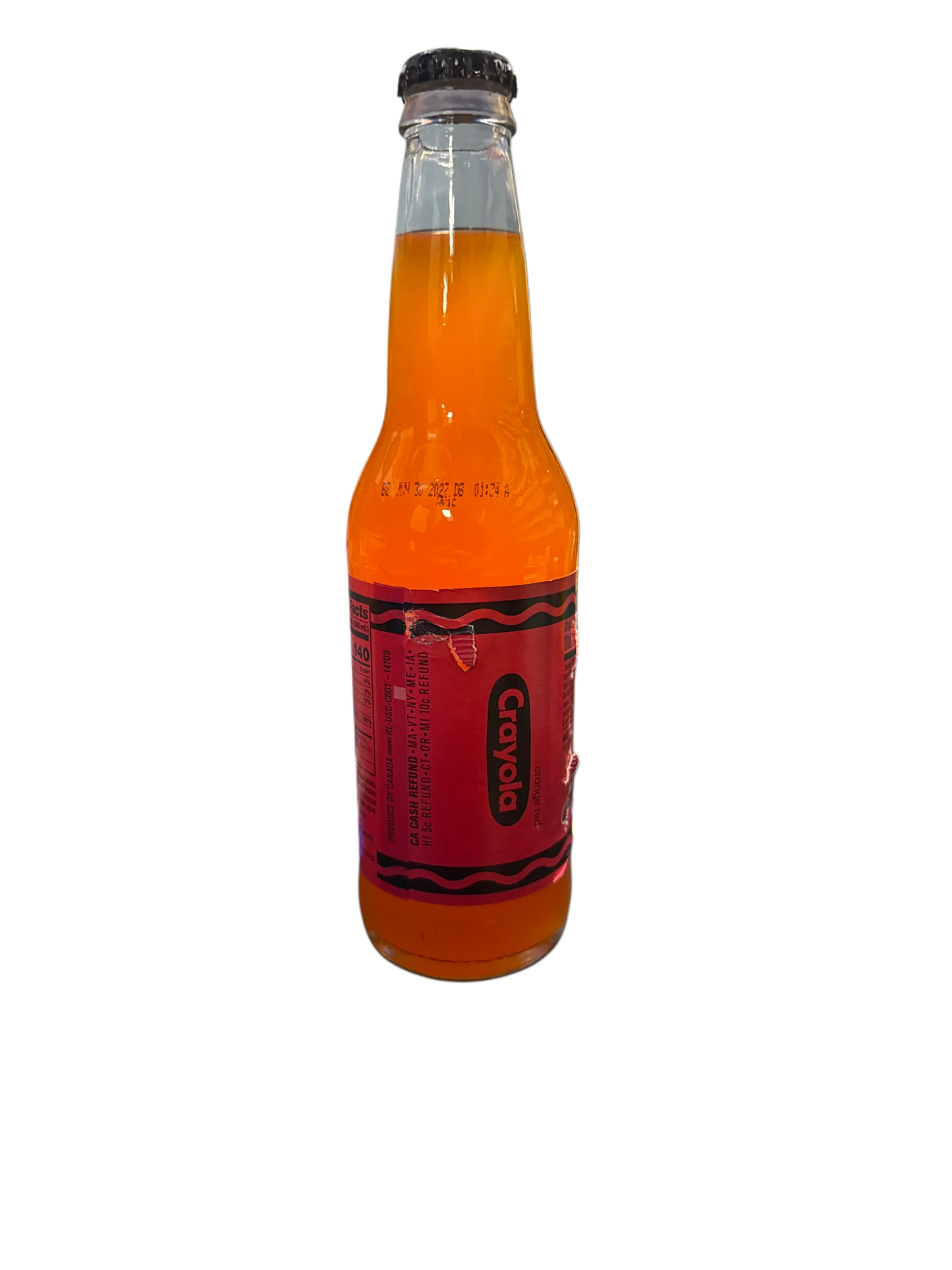 Jones Crayola Limited Edition Orange Red Glass Bottle 355ML - U.S Edition - www.Shopthatapp.com