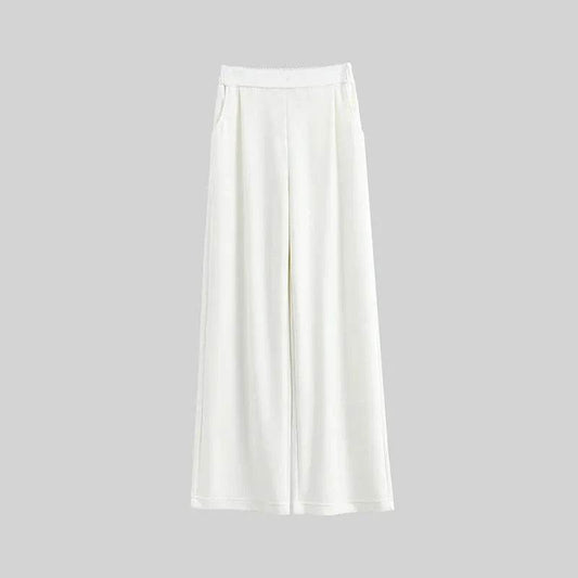 Casual Style High Waist Wide Leg Straight New Casual Pants trouser For Women - www.Shopthatapp.com