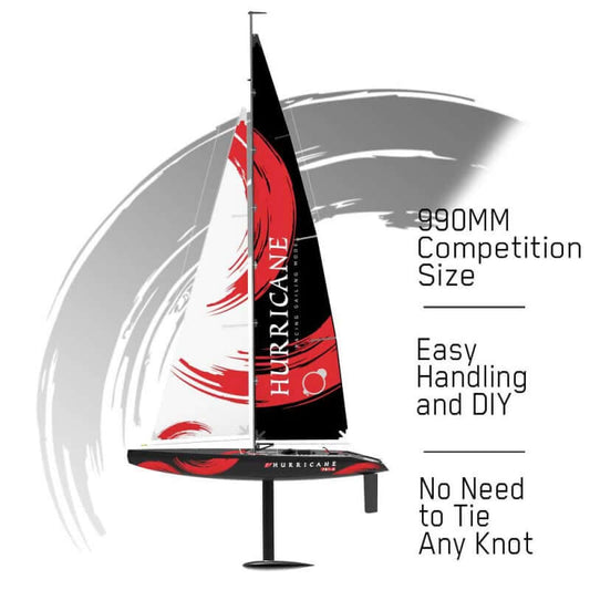 VolantexRC Hurricane RC Sailboat - 1 Meter Waterproof ABS Plastic Hull - www.Shopthatapp.com