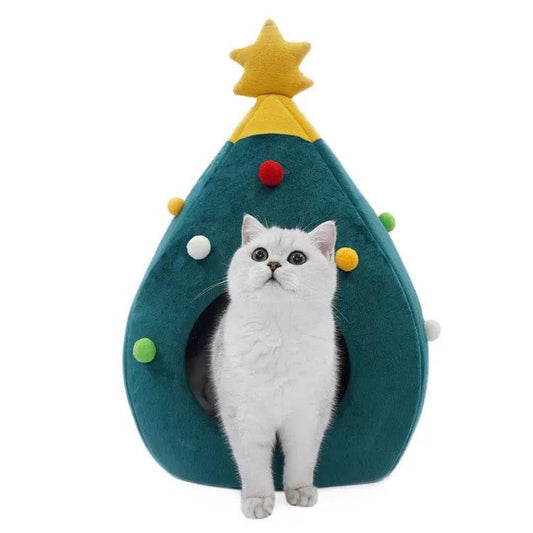 Pet Christmas Tree Cat Cat Bed Cat Mat Kennel Felt Litter Cat Supplies - www.Shopthatapp.com