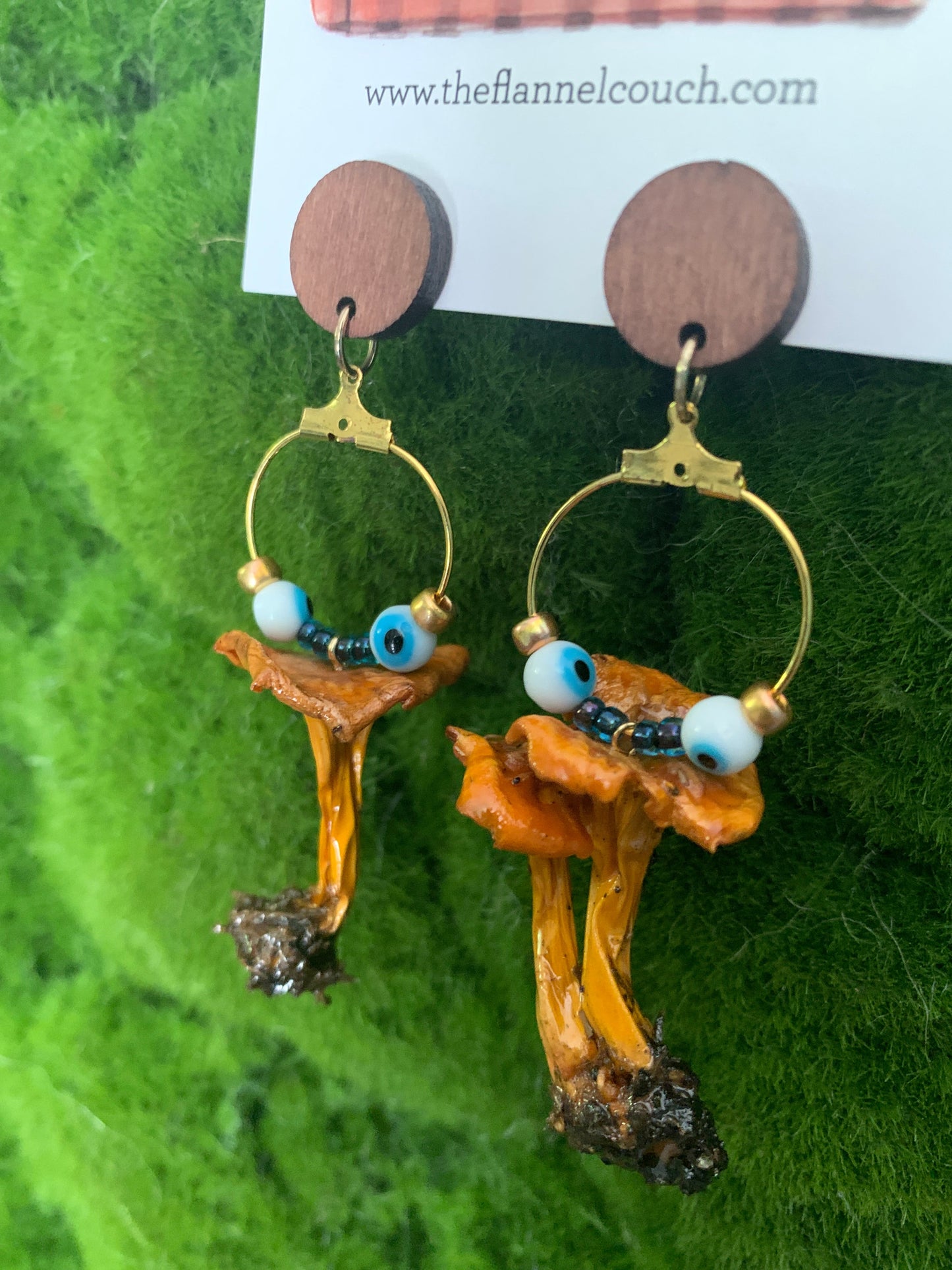 Boucles d'oreilles champignons sauvages de l'Ontario