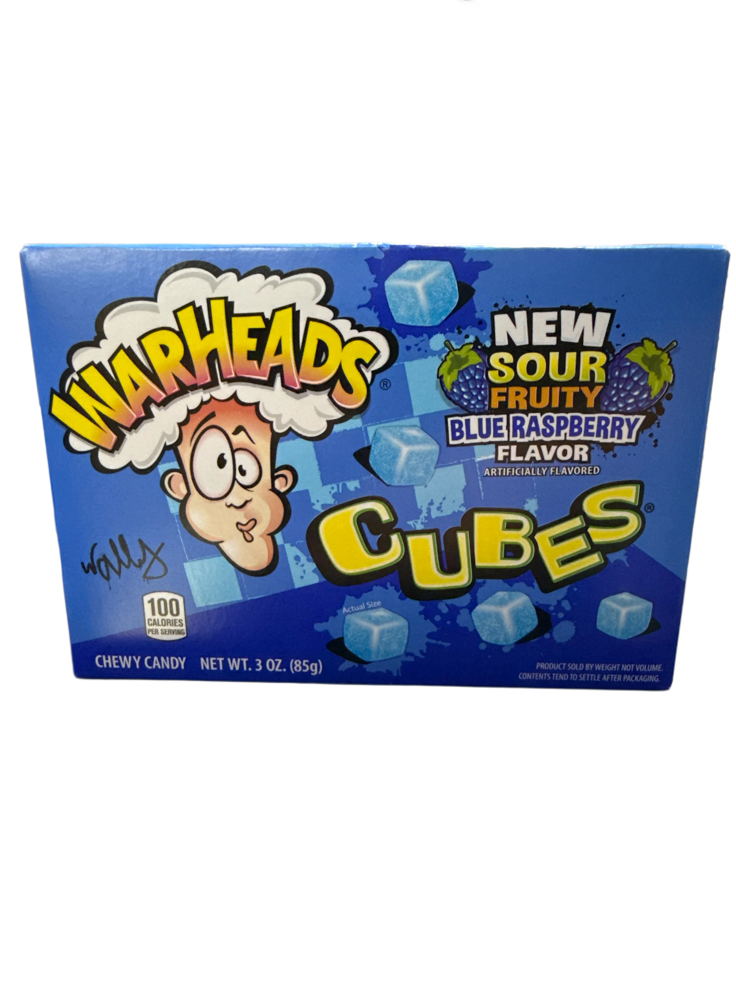 Warheads Sour Blue Raspberry Cubes 85G - U.S Edition - www.Shopthatapp.com