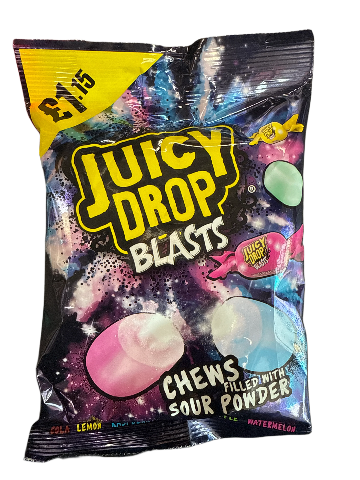 Juicy Drop Blasts Chews Filled With Sour Powder 120G - U.K Edition - www.Shopthatapp.com