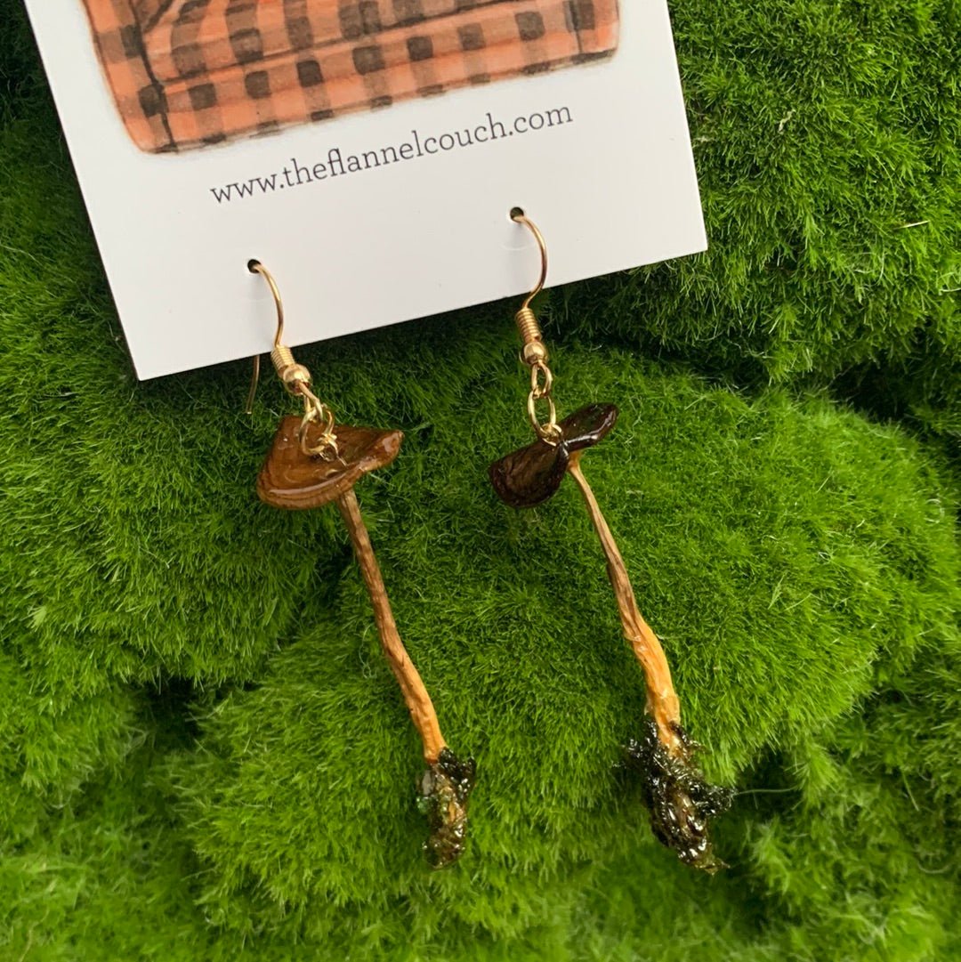 Boucles d'oreilles champignons sauvages de l'Ontario