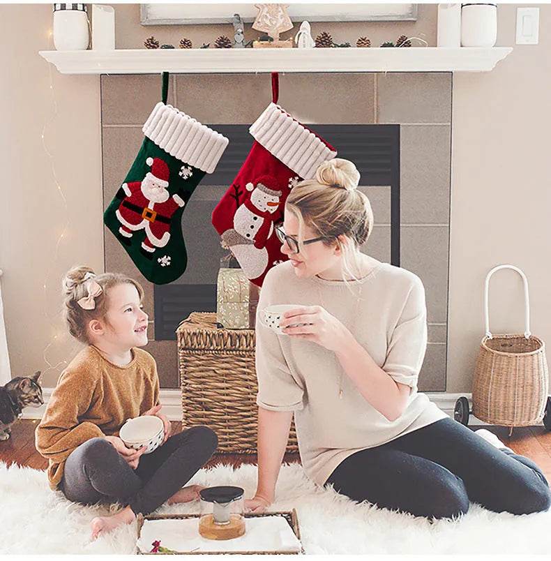 Christmas Decorations Gold Velvet Patch Christmas Stockings - www.Shopthatapp.com