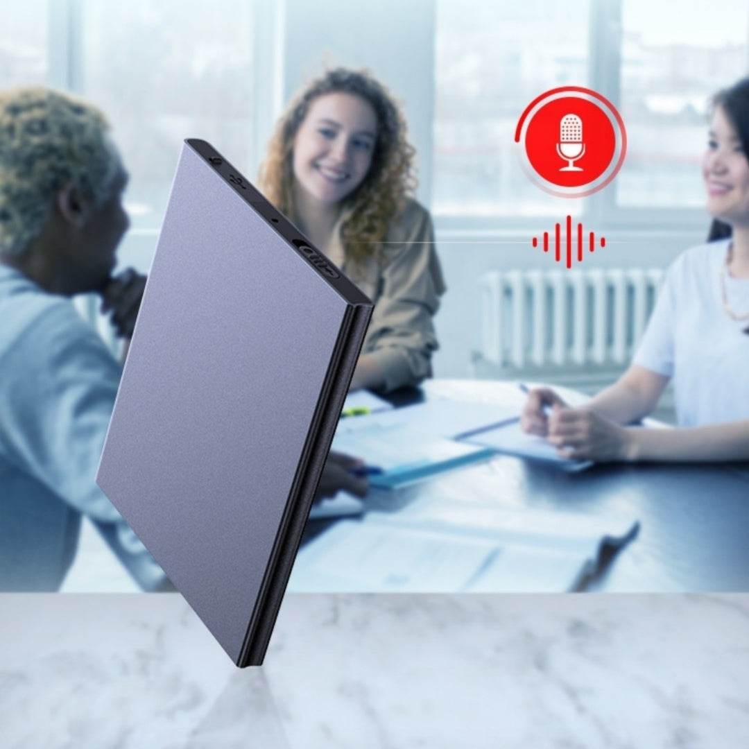 Smart Voice Recorder HD Noise Reduction Ultra-thin Portable Voice Activated Audio Recorder - www.Shopthatapp.com