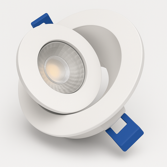 4″ Gimbal LED Pot Light — 360° Adjustable / 90° Tilt (Sloped Ceiling) | 5CCT, Canless IC Rated - www.Shopthatapp.com