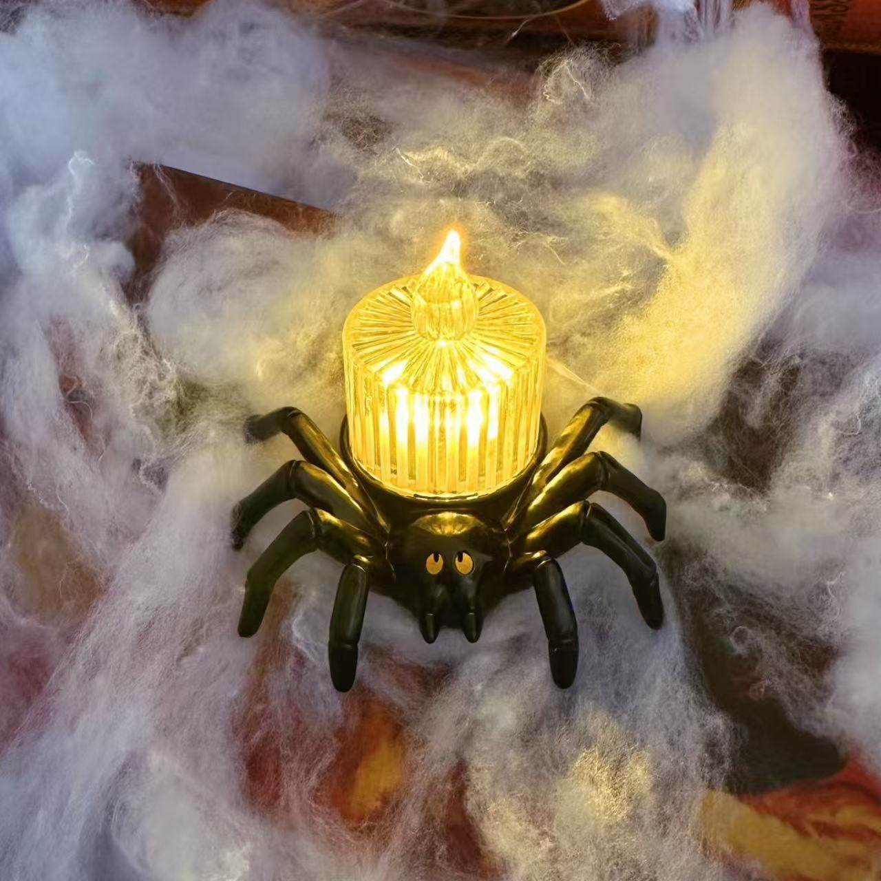 Halloween Pumpkin Spider Candle Light Decoration Props - www.Shopthatapp.com